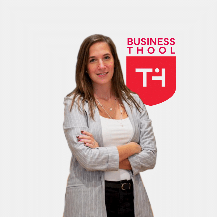 Icona con foto di Chiara Rossi e logo Business Thool